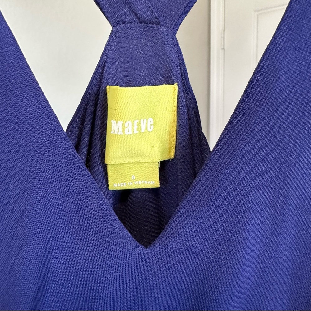 Anthropologie Maeve Navy Yuma Maxi Dress - Picture 10 of 12